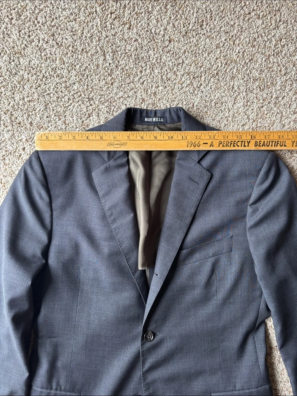 Todd Snyder x Southwick Gray Plaid 1/4 Lined Sport Coat Blazer 40 R Slim MIUSA